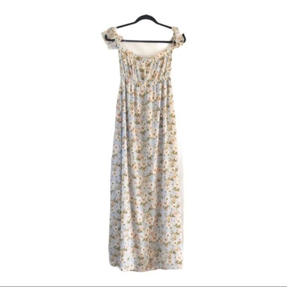 ✨HP✨F21 Floral Off the Shoulder Maxi Slit Dress✨ - Picture 8 of 11